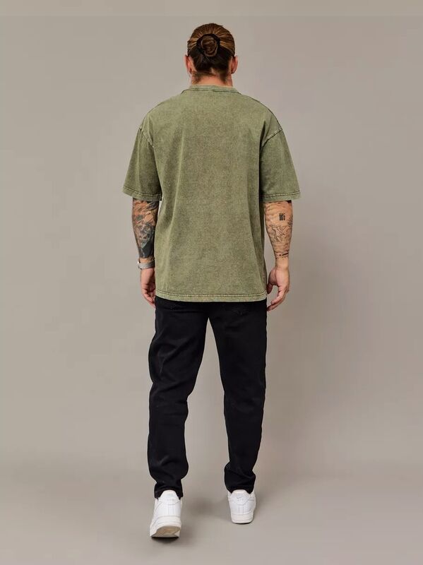 T-shirt da uomo di alta qualità T-shirt da uomo con borsa in stile High Street Stretch Oversized T-shirt grafica Crop Top Tee T-shirt essenziali estivi