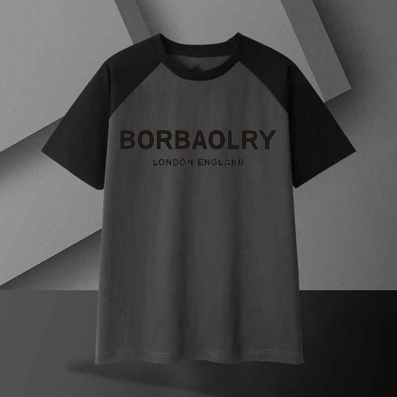 T-shirt in Cotone Pesante da Uomo 220 Grammi Traspirante Oversize Maniche Corte Tinta Unita Casual Lunghezza Tessuto a Maglia