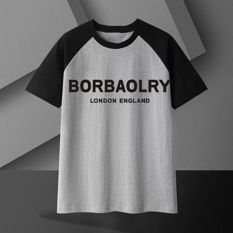 T-shirt in Cotone Pesante da Uomo 220 Grammi Traspirante Oversize Maniche Corte Tinta Unita Casual Lunghezza Tessuto a Maglia