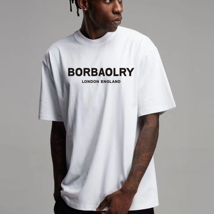 T-shirt oversize in cotone da 220 GSM di alta qualità con spalle scese, T-shirt personalizzate all'ingrosso per uomo