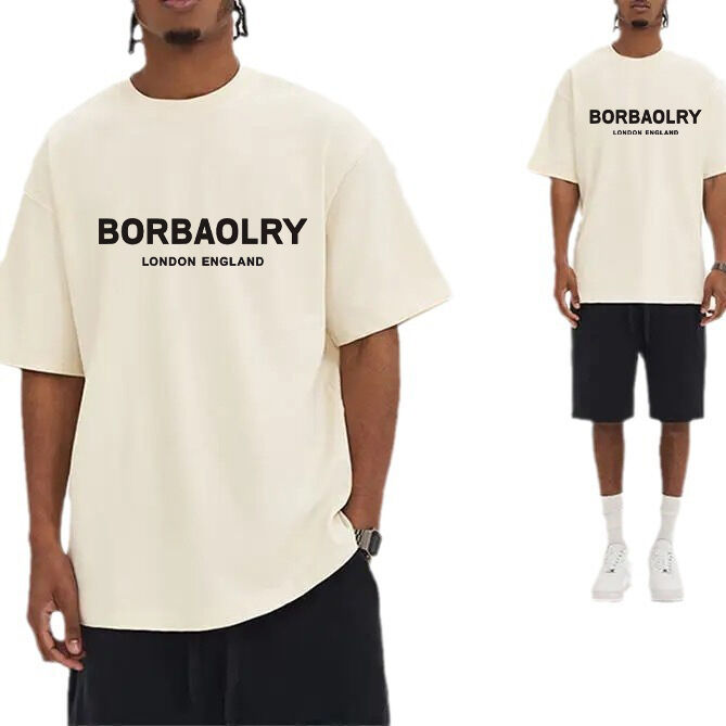 T-shirt oversize in cotone da 220 GSM di alta qualità con spalle scese, T-shirt personalizzate all'ingrosso per uomo