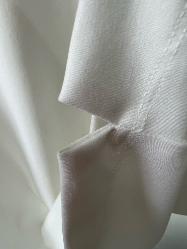 T-shirt bianca da uomo, stampa a lettere floccate, manica corta, top casual, 100% cotone, T-shirt da uomo