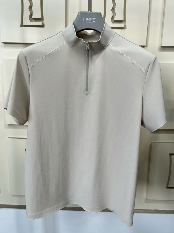 Uomini Camicie a manica corta a collo alto Stretch veloce Tessuto asciutto e traspirante per sport all'aperto T-shirt