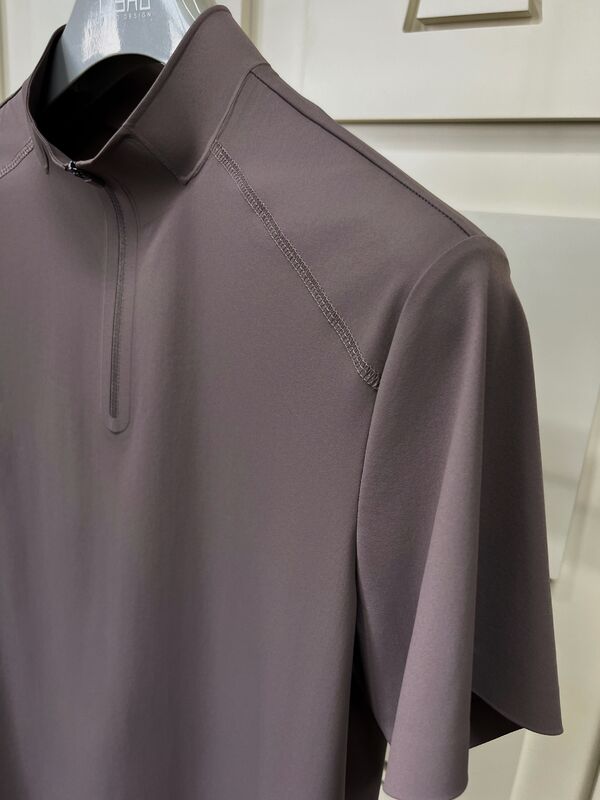 Uomini Camicie a manica corta a collo alto Stretch veloce Tessuto asciutto e traspirante per sport all'aperto T-shirt