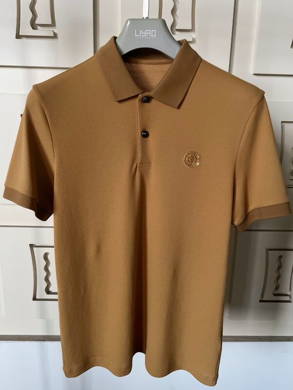 Polo da uomo in cotone di alta qualità con logo ricamato personalizzato o stampa a macchina, polo casual di marca