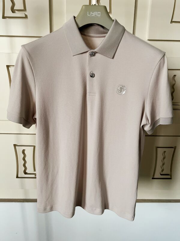 Polo da uomo in cotone di alta qualità con logo ricamato personalizzato o stampa a macchina, polo casual di marca