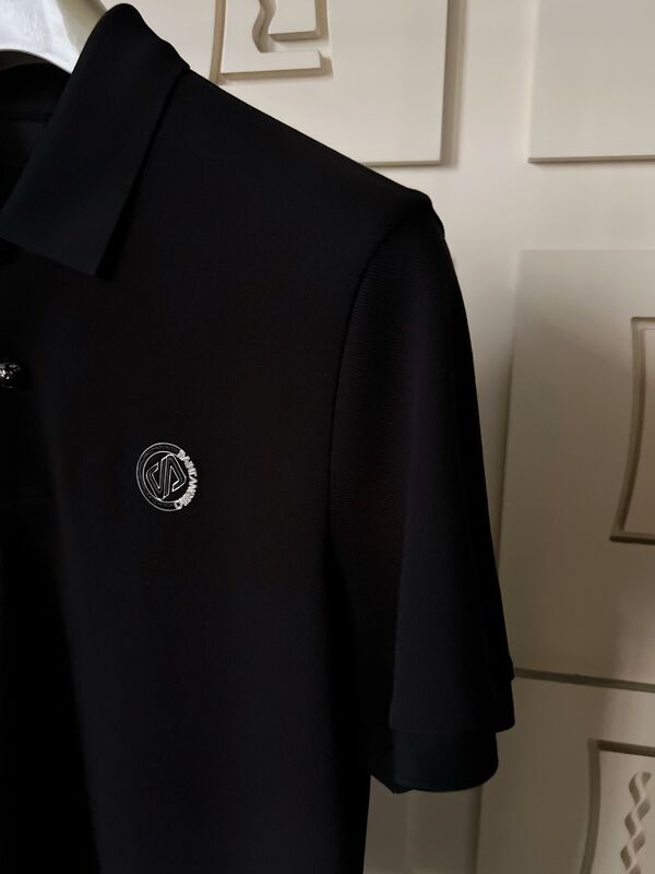 Polo da uomo in cotone di alta qualità con logo ricamato personalizzato o stampa a macchina, polo casual di marca