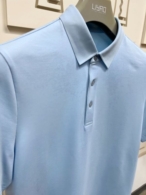 Polo da uomo premium | Design minimalista, tessuto morbido al tatto a maniche corte per tutte le stagioni Produttore di t-shirt da uomo OEM/ODM