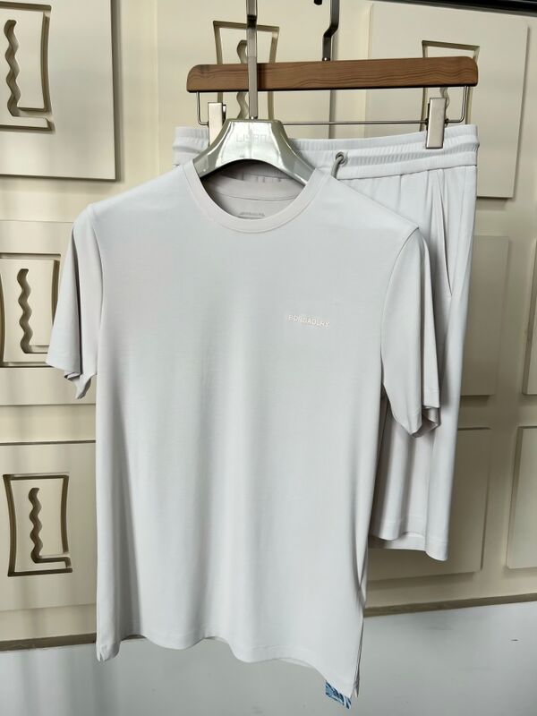 Saldi Caldi Set Polo da Uomo Estiva Traspirante Solida Leggera Maniche Corte Tessuto Poliestere/Cotone