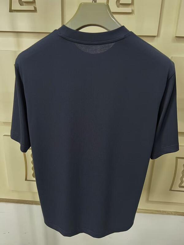 Best seller EU Dimensione 180gm 100% cotone Casual Eco-Friendly Respirabile OEM Logo Custom Solid Jersey T-shirt a manica corta per uomini