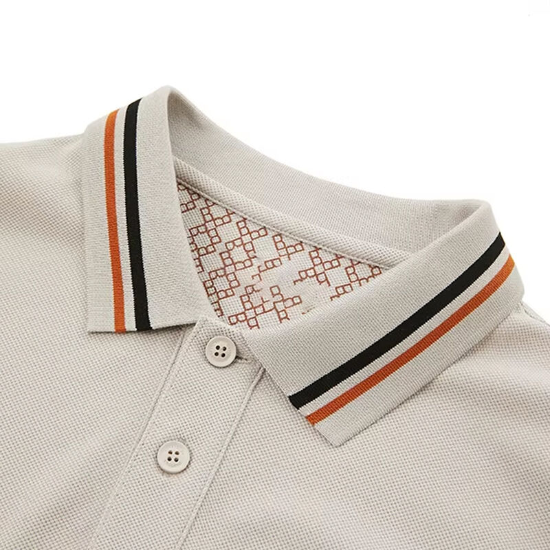 T-shirt polo a maniche corte a righe ad asciugatura rapida con logo personalizzato, ultimo design stampato