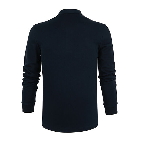 Maglietta Polo da Lavoro da Uomo a Maniche Lunghe Anti-Piega di Alta Qualità, Polo in Cotone Traspirante con Ricamo