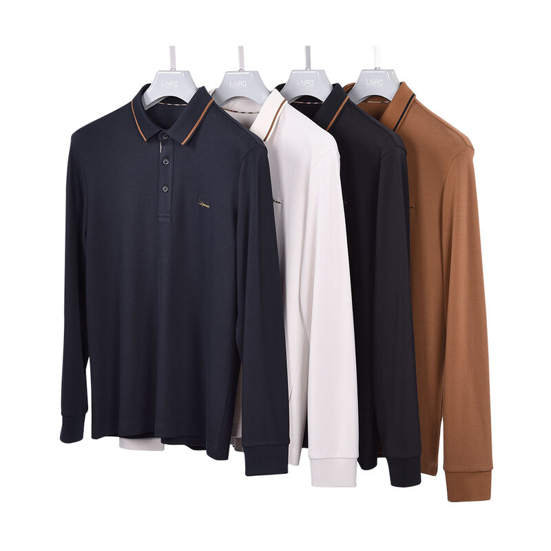 Buona scelta Magliette da polo sublimate a manica piena Comode magliette da polo uniche Uomini cotone