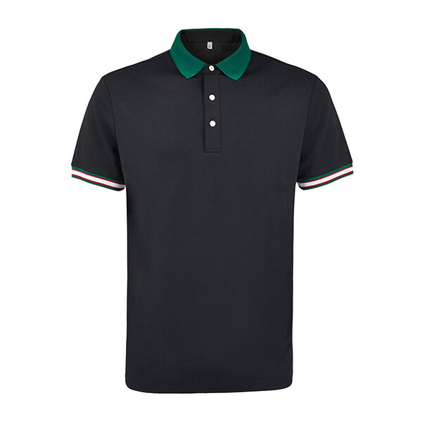 T-shirt di polo casual a manica corta, moda libera, nero, bianco, rosa, navy, blu, verde, colletto, polo, golf