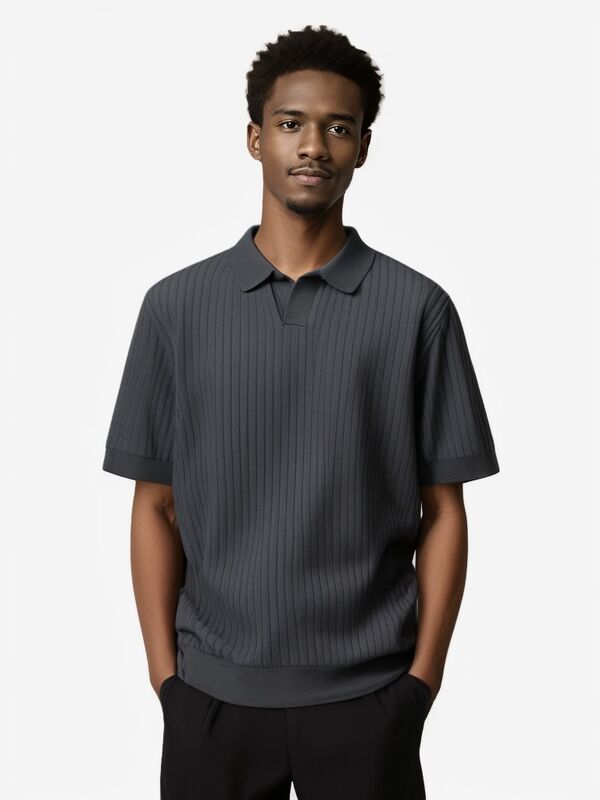 Abbigliamento da polo da uomo su misura con manica corta Old Money & New Trend Summer Cotton Maglietta a maglia T-shirt a maglia