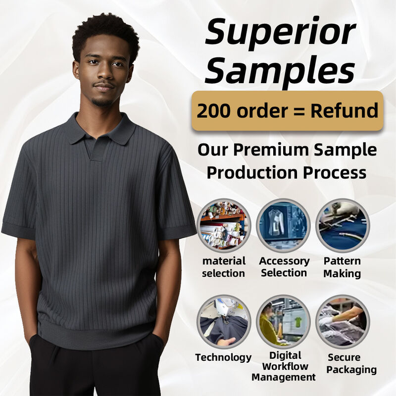 Abbigliamento da polo da uomo su misura con manica corta Old Money & New Trend Summer Cotton Maglietta a maglia T-shirt a maglia