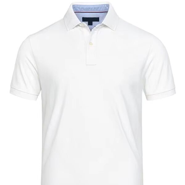 Maglietta da golf polo da uomo a maniche corte, tinta unita, di alta qualità, taglie forti, semplice, comoda, casual