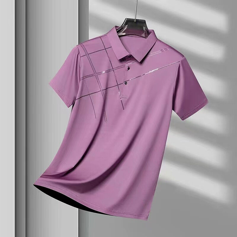 Polo da golf da uomo in cotone di alta qualità, personalizzata con stampa e ricamo del logo, tinta unita e bianca