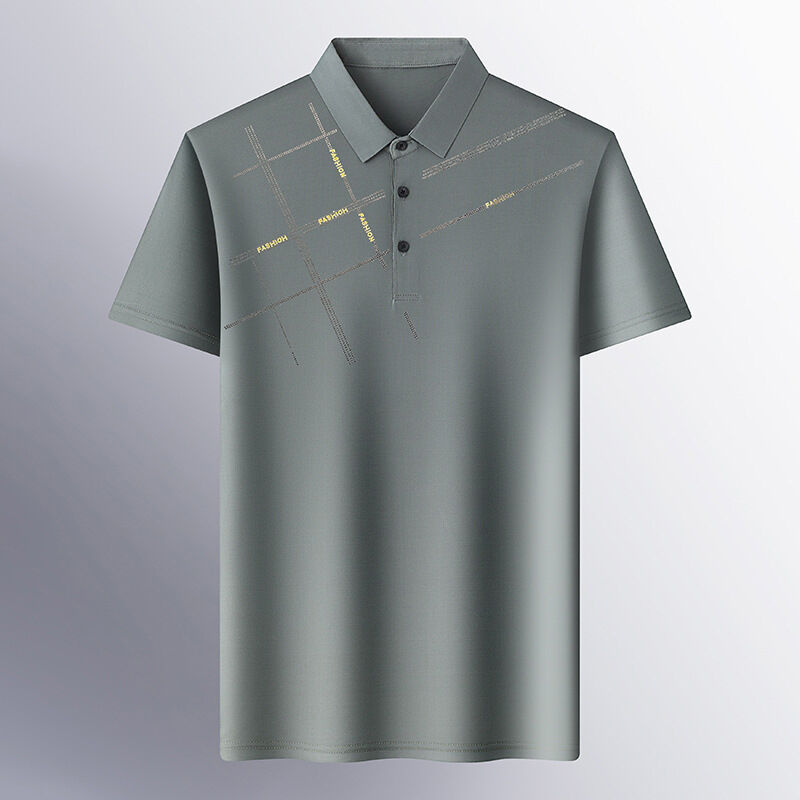 Polo da golf da uomo in cotone di alta qualità, personalizzata con stampa e ricamo del logo, tinta unita e bianca