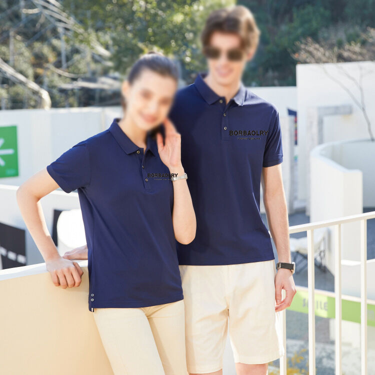 Polo personalizzata da uomo in cotone, design per uniforme da ufficio, polo in cotone tinta unita, polo a nido d'ape