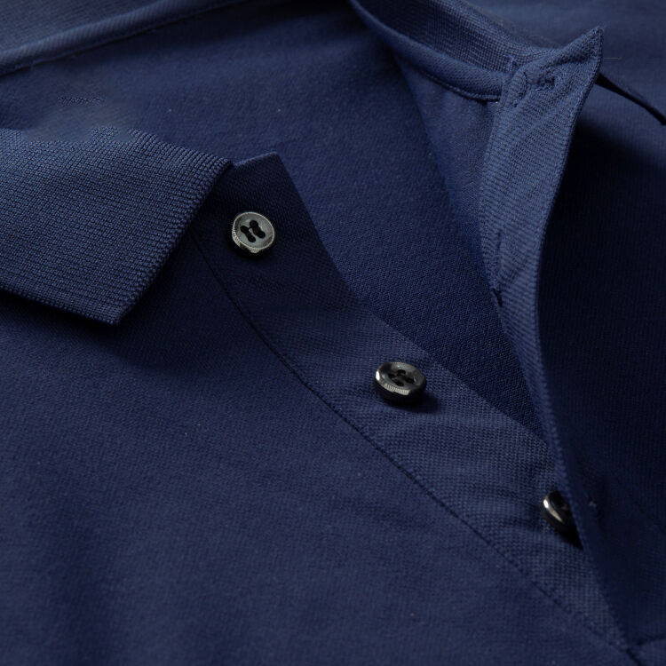 Polo personalizzata da uomo in cotone, design per uniforme da ufficio, polo in cotone tinta unita, polo a nido d'ape